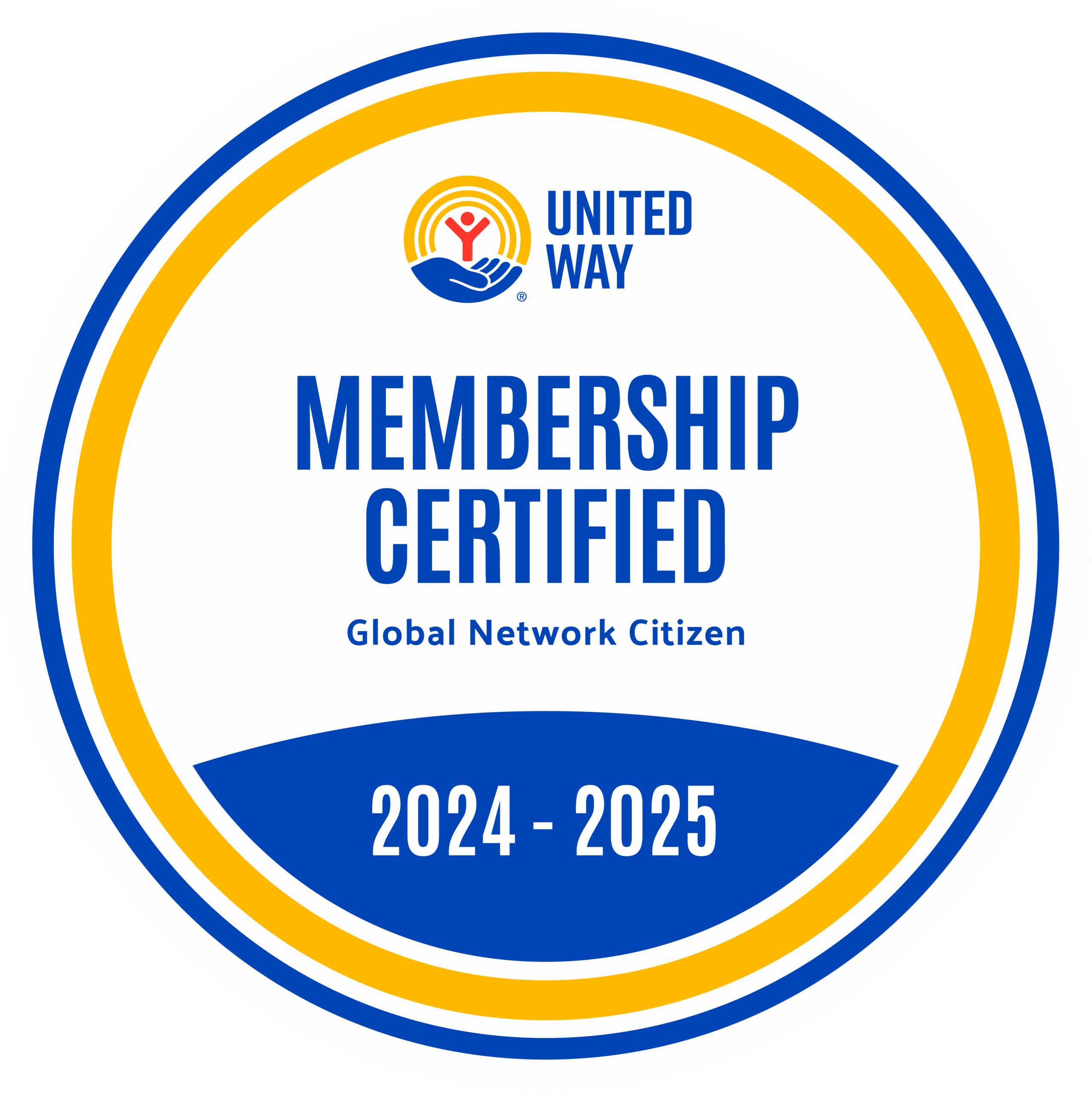 UW 2023 Membership seal, depicting a thumbs up